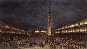 GUARDI, Francesco Nighttime Procession in Piazza San Marco fdh oil painting
